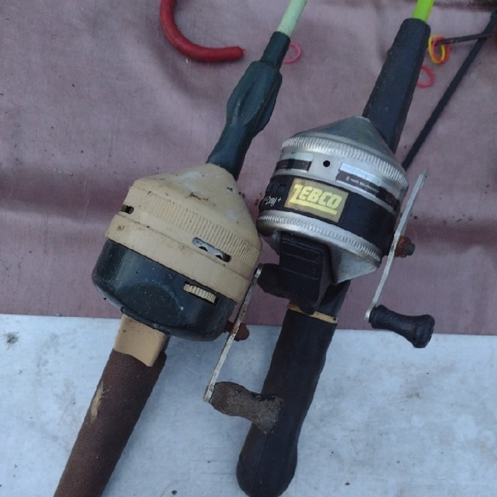 Zebco Fishing Rods &Reels Set Glow In The Dark